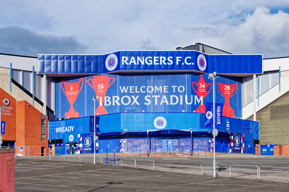 Outside Rangers Ibrox Stadium