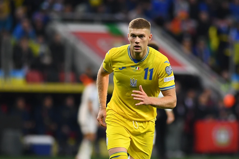 Artem Dovbyk - here in the Ukrainian national team