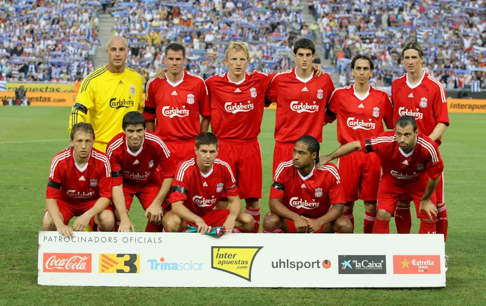 Liverpool team 2009 with Fernando Torres